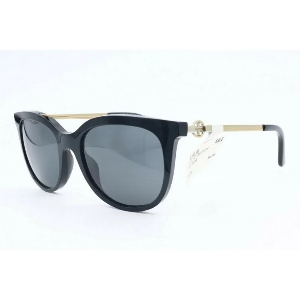 New Tory Burch TY 7147 1798/13 Cat Eye Black Sunglasses Gray Lenses 53mm - Picture 2 of 7